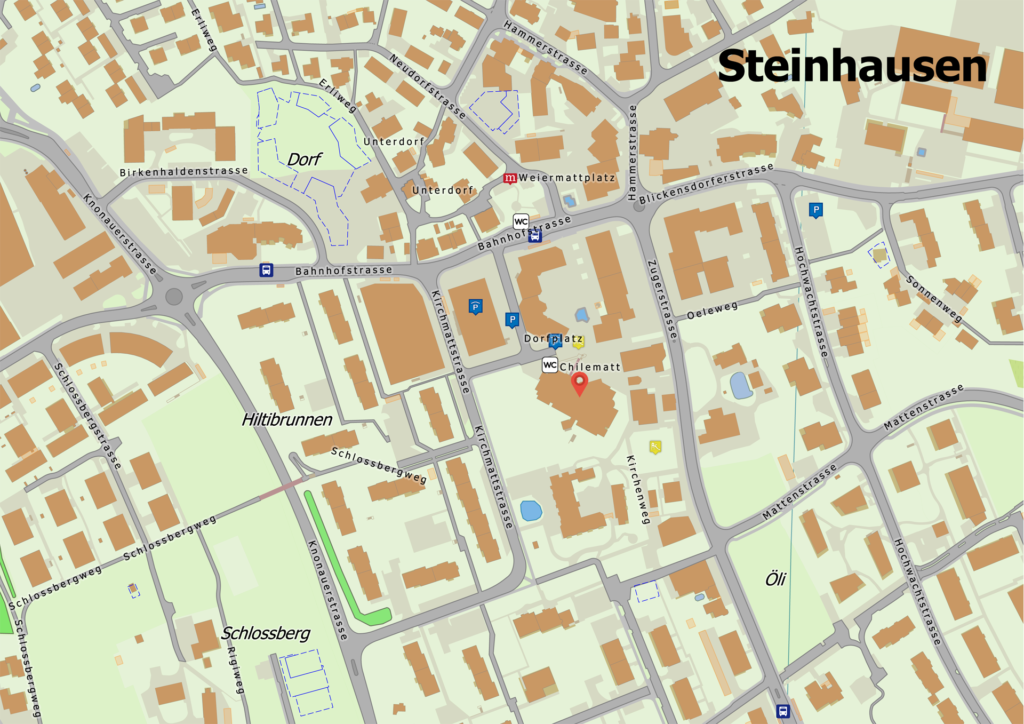 Situationsplan Zentrum Chilematt, Steinhausen