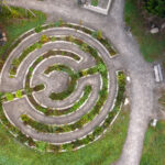 Kräuterlabyrinth von oben, GartenBegegnungsmitte, Garten, Garten, Garten, Zentrum Chilematt, Steinhausen